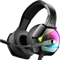 Fones de ouvido de jogos PS4 com fio G9000 LED cancelamento de ruído fones de ouvido com microfone luz RGB
