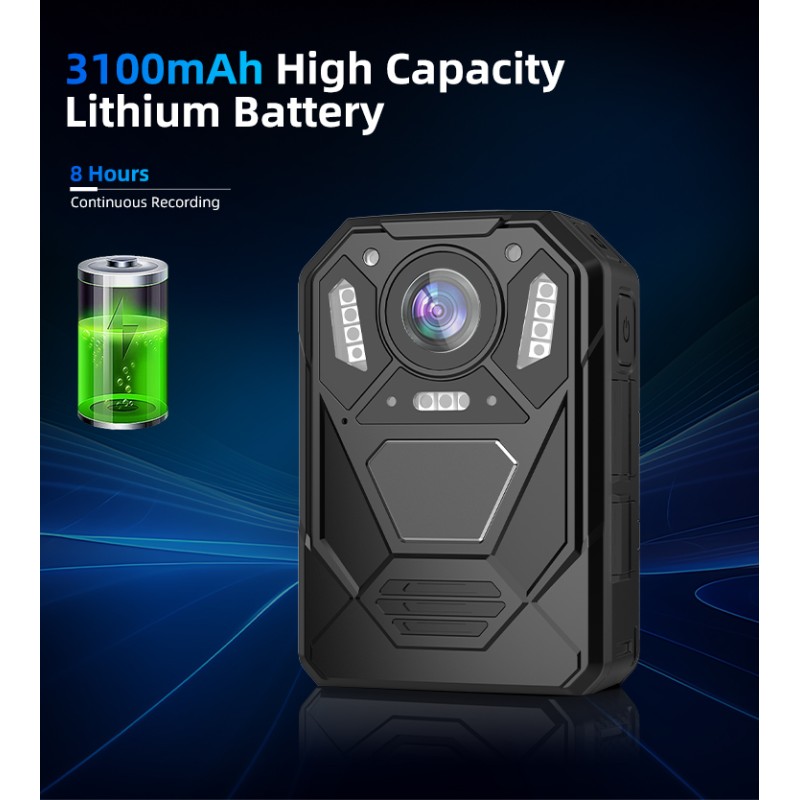 Mini 48MP 4K UHD High Relosution 16X Zoom Body Worn Camera With IP66 Waterproof and WIFI GPS Wearable Camera for Video Recording