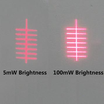 módulo verticais horizontal e 1 de 7 do diodo láser de 635nm 5mW 100mw para a máquina de matéria têxtil da máquina da sapata