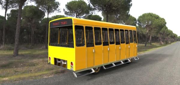 Estrutura Mini Trackless Train do metal 62 assentos para o diesel do parque de diversões - posto