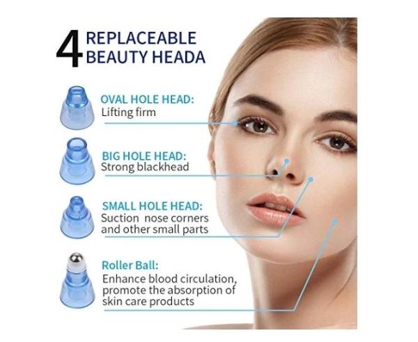 4 in1 Blackhead Remover Electric Acne Comedone Extractor Vacuum Pore Cleaner