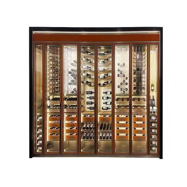 Luxury Metal Wine Storage Cabinet Temperature Control Refrigerated Wine Rack