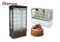 La vitrina vertical de la torta de 6 capas moderó el gabinete de cristal del refrigerador de la panadería