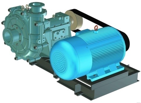 Horizontal 18.5kw Mud Slurry Pump , 1480rpm Hydraulic Slurry Pump 150ZBQ-315