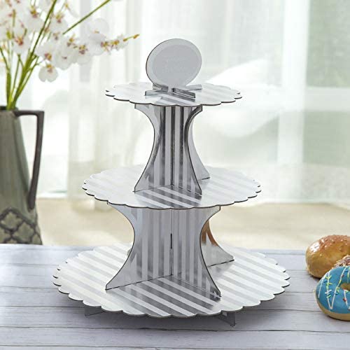 Fruit Pastry Plate Birthday Party 2 Tiers Disposable Cake Stand