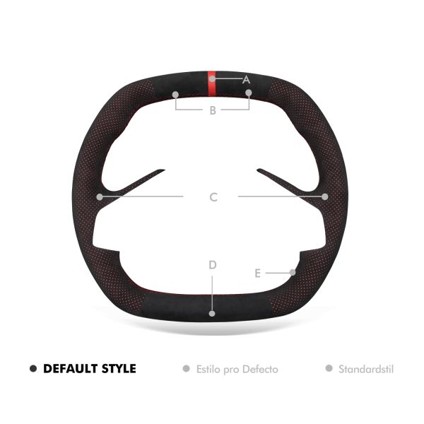 Car accessories Hand Stitched Soft Black Suede Steering Wheel Cover for Chevrolet Corvette (C8)  2020-2023