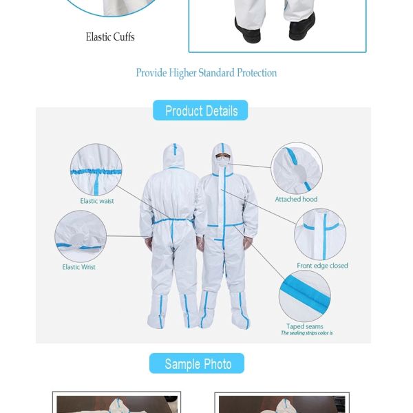Ultra Soft Disposable Protective Gowns CE FDA Certifaction Wide Application