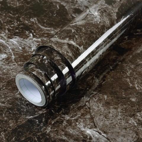 High Gloss Marble Membrane Film For Kitchen Cabinets Scratch-Resistant Laminate Film