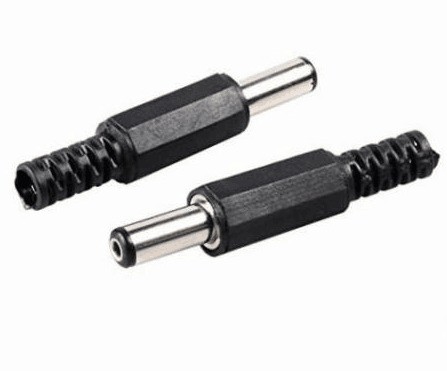 Black 5.5mm x 2.1mm Male DC Power Plug Jack Solder Connector Adapter for Gender