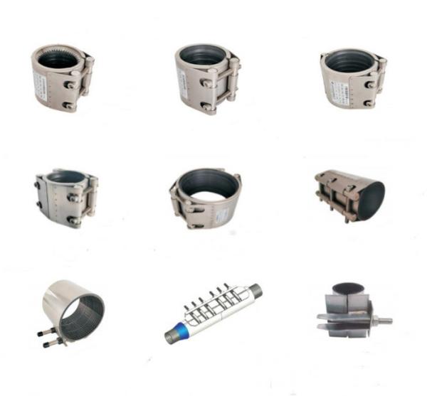 Drain Pipe Repair Clamp 1/2 Inch Pressurised Ss 316 Oil Pipes Bolted Connection