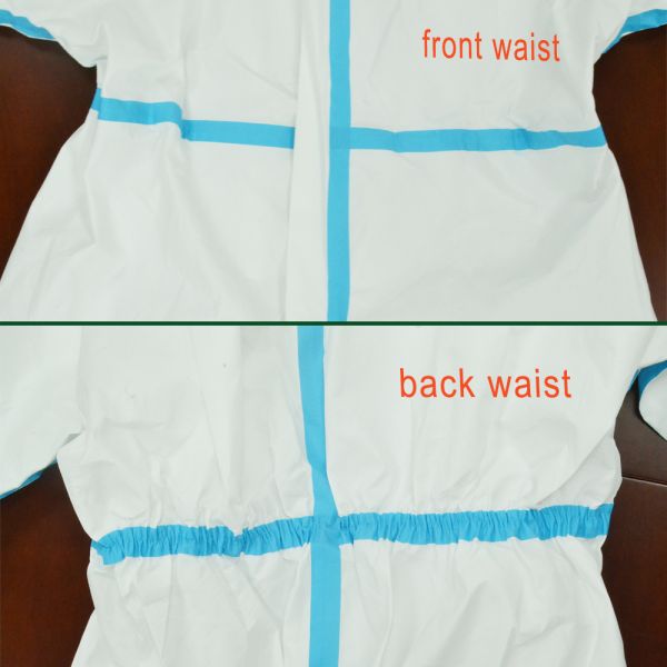 Isolation Hooded Lightweight Disposable Coveralls Body Suit High Air Permeability