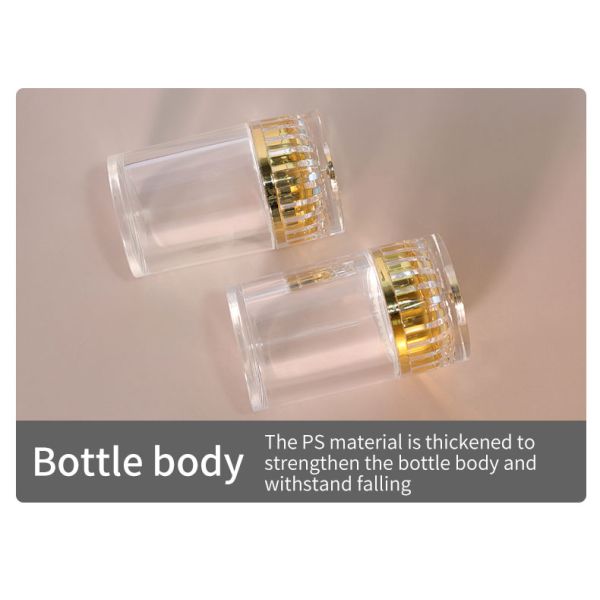 Botella de perfume cuadrada de vidrio de lujo 30ml 50ml 100ml con SPRAYER de bomba Tipo de sellado y manipulación de la superficie de la pantalla de impresión