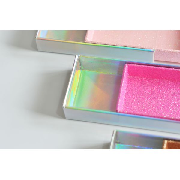 Caja de Pestanas para cajas individuales con pestañas de color púrpura falso