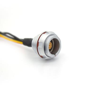 Round M12 Waterproof Connector 7 Core Push Pull Self Locking Socket