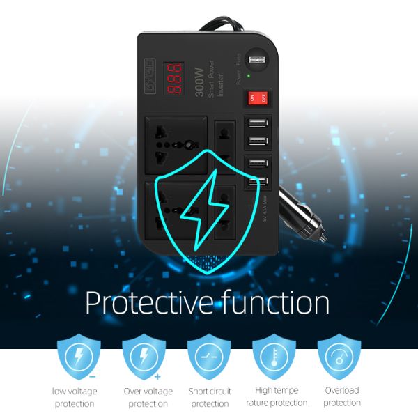 Best Sale 300W Car Power Inverter Dc 12V To Ac 110V Car Charger 300W Power Inverter Dc 12V To 110V Ac Car Inverter