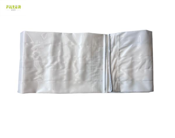 Round Shape 500gsm Polyester Cloth Filter Bags For Industry Dust