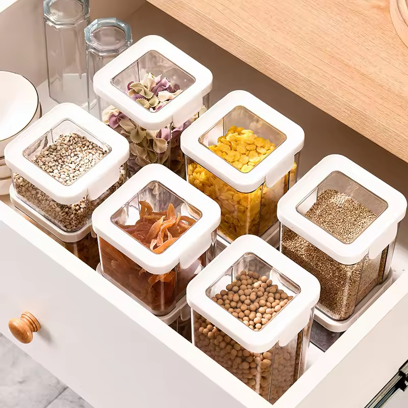 Premium Stackable Sealed Grain Storage Container for Kitchen Pantry Organization