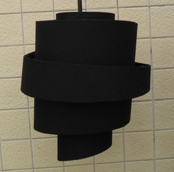Irregular Faux Silk Lampshade Grey Easy Fit Light Shade With Open Strip