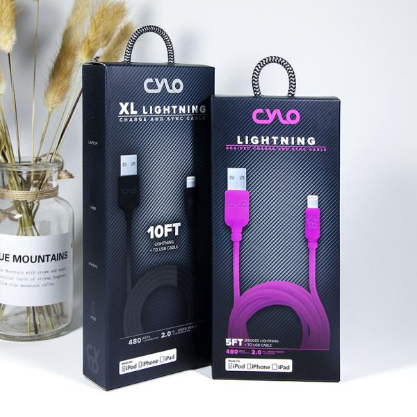 Custom Logo 300gsm paper Data Cable Packaging Box Retail Blister Pack With 4c Printing