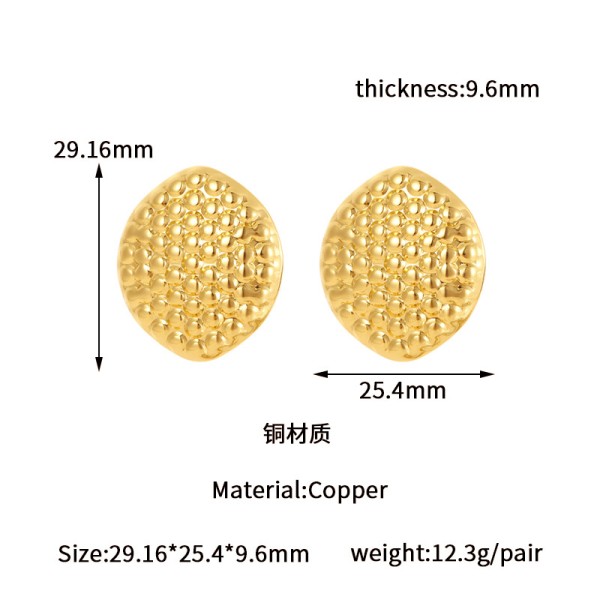 Popular Geometry U-shaped 18K Gold Earrings Water Drop Studs Irregular Hollow Women Earring Wholesale