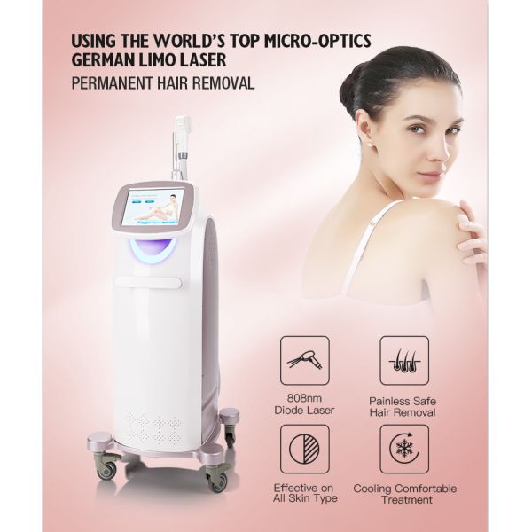 удаление ROHS волос диода лазера 808 платины льда сопрано 1000W Альма