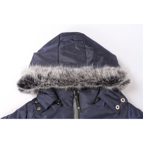 Multicolour Olive Navy Boys Longline Puffer Coat 100% Polyester Fiver