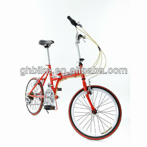 CPSC Certificate 20 Inch Red Color Folding Frame Foldable Bicycle with 26*2.125 Tires