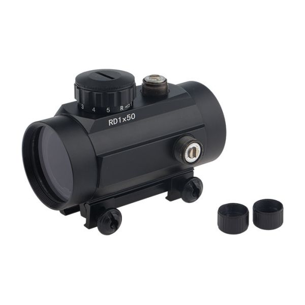 1X50 5 Brightness Red Dot Scope Clear 4.0 MOA Dot For Outdoor Hunting