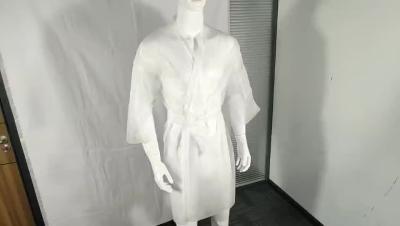 S&J Disposable Nonwoven Kimono Men and Women Clothing PP Material White and Black Gown Hairdressing Uniform Japan Class II