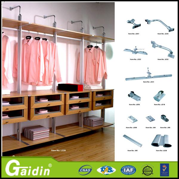 made in China DIY easy assemble modern elegant design bedroom furniture aluminum pole system walk in wardrobe