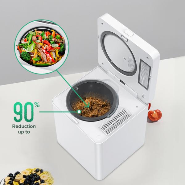 Composteur de cuisine intelligent de 2,5 litres de capacité, équipé d'un équipement OEM, composteur de cuisine de déchets intelligents, transformant les déchets alimentaires en compost