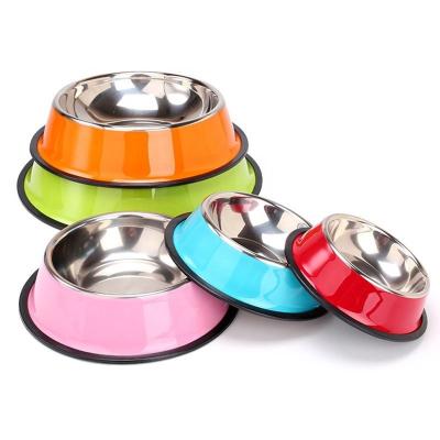10oz - 50oz Dog Feeder Bowls Powder Coated Stainless Steel Dog Bowls