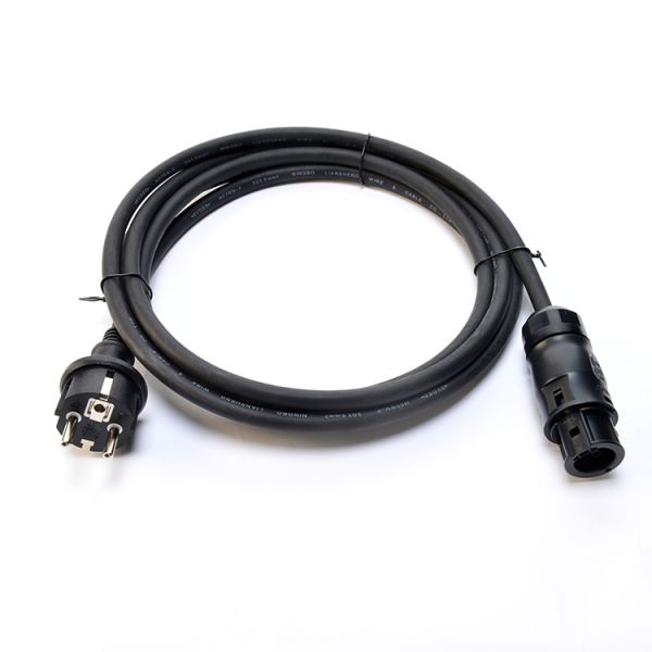 Certified DIN VDE 0620/EN 50075 1990 Insulated Rubber Cable Euro 16A 3 Pin Plug H07rn f for Solar PV1-f Cable 4mm2 6mm2