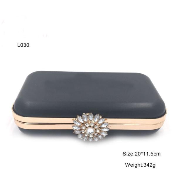 Rectangle shape gold flower lock metal purse frame plastic box for purse