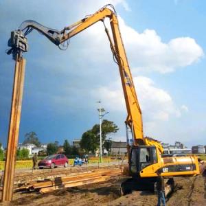 Reinforcing Excavator Pile Driving Boom 7.5 Tons 40Max Speed For  Kobelco Hitachi