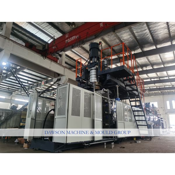 120 Mm Screw Diameter Blow Molding Machine For 200 Litre Plastic L Ring Chemical Drums Moulding Line