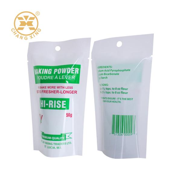 Custom Printing Baking Powder Dried Food Packaging Bag Moisture Proof Plastic Stand Up Pouch