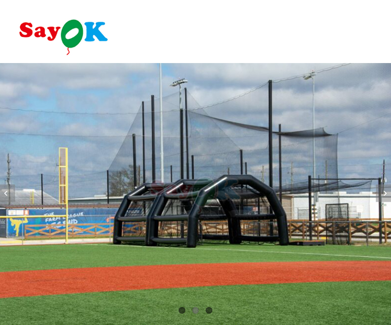 Tente de jeu de base-ball gonflable à l'usine Tente de jeu de base-ball gonflable à l'extérieur Tente de jeu de base-ball gonflable imperméable Cour de sport Tente de jeu de base-ball à louer