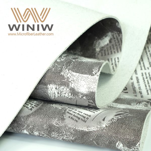 Artificial Synthetic Leather Fabric Microfiber PU Embossed Shoe Lining Material