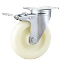 medium duty 4  thread stem white PP caster, Rueda, 100x32mm pure white nylon castor,