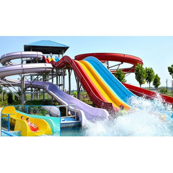 Fiberglass Big Water Slide Water Amusement Park For Amusement Park