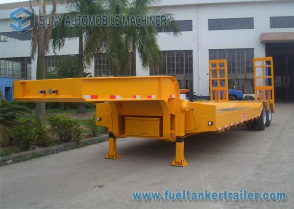 Low Bed 30 Ton Flatbed Semi Trailer Dual Axle Trailer With WABCO Brake