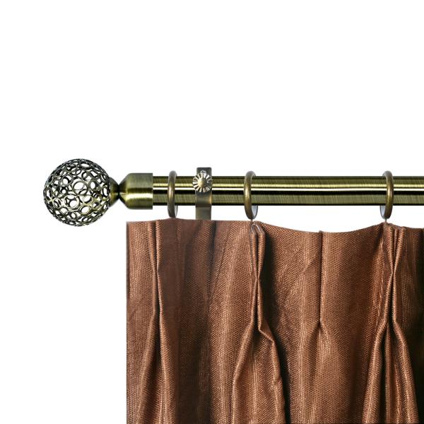 Iron 6 Meters Curtain Rod With 25 MM Finial For Interior Curtain Decoration