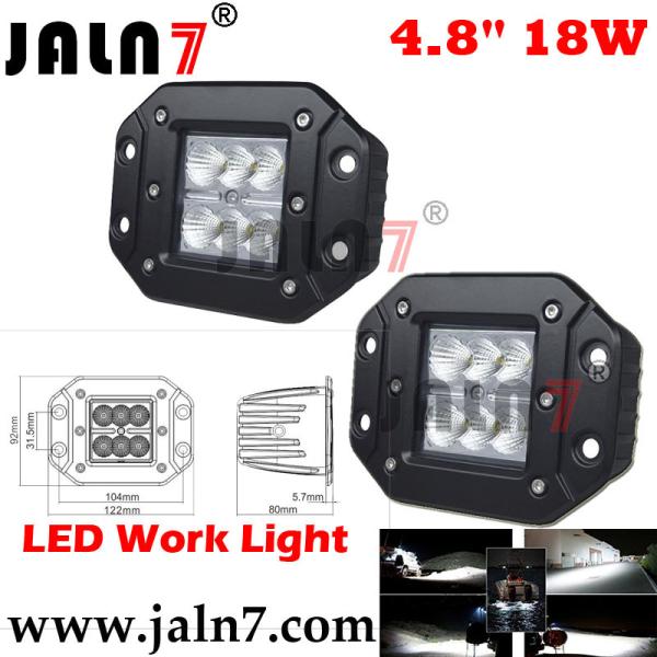 Led Work Light JALN7 18W 4.8Inchs Car Driving Lights Fog Light Off Road Lamp Car Boat Truck SUV JEEP ATV Led Light