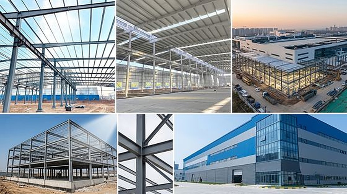 4m - 12m Warehouse Metal Buildings Robust Pre Engineered Steel Frame Building