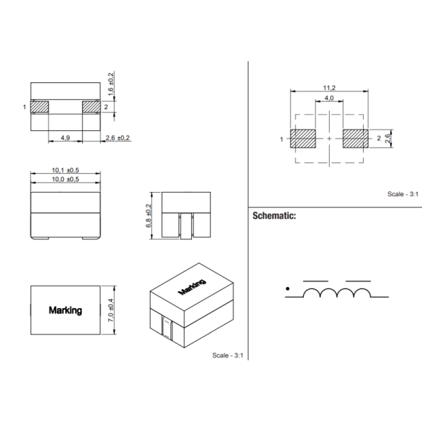 HCM SMT High Current Flat Wire Inductor For Power PC 744308015