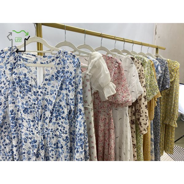 Women's Clean Summer 2nd Hand Clothes Comfortable Long Second Hand Silk Dress