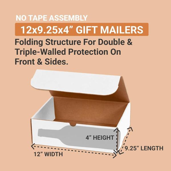 White Corrugated Cardboard Mailer Boxes, Medium Mailing Boxes For Packaging Small Business
