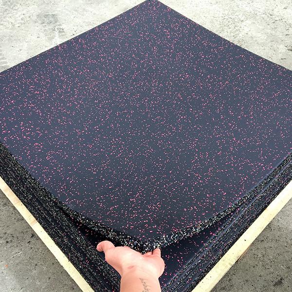 Elastic Weight Lifting Gym Rubber Flooring Tiles Gym Rubber Floor Mat With EPDM Granules