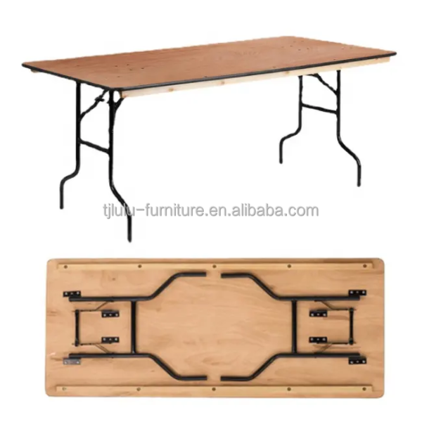 Specific DINING TABLE Finish Nitrolacquer Industrial Style Iron Wood Restaurant Dining Tables Solid Wood Folding